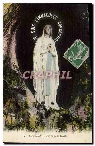 Ansichtskarte AK Lourdes Vierge De La Grotte