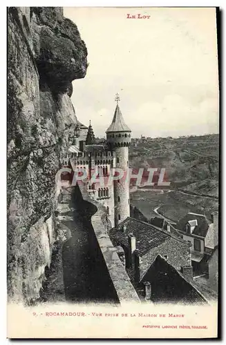 Cartes postales Le Lot Rocamadour Vue prise de la maison de Marie