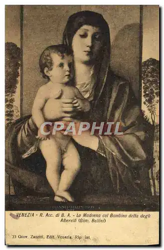 Cartes postales Venezia La Madonna col Bambino