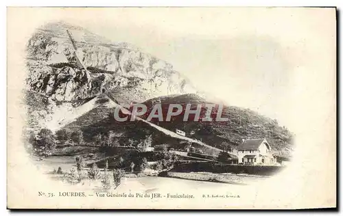 Cartes postales Lourdes Vue Generale Du Pic Du Jer Funiculaire