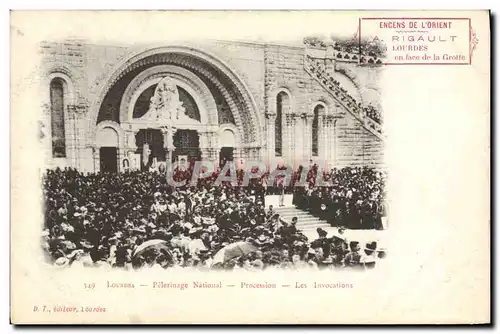 Cartes postales Lourdes Pelerinage National Procession Les Invocations