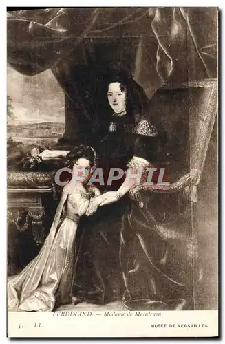 Cartes postales Ferdinand Madame De Maintenon Musee de Versailles