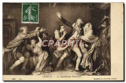 Cartes postales Greuze La Malediction Paternelle Musee du Louvre Paris