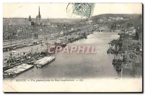 Cartes postales Rouen Vue Generale Prise Du Pont Transbordeur