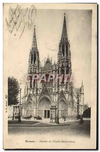 Ansichtskarte AK Rouen Facade De I Eglise Saint Onen