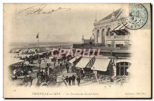 Ansichtskarte AK Trouville Sur Mer La Terrasse Du Grand Salon