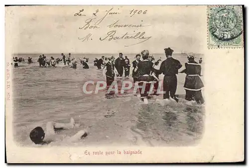 Cartes postales En Route Pour La Baignade Folklore