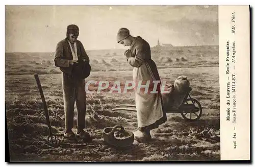 Ansichtskarte AK Musee Du Louvre Ecole Francaise Jean Francois Millet L&#39Angelus