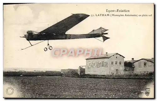 Cartes postales Avion Aviation Latham Monoplan Antoinette en plein vol
