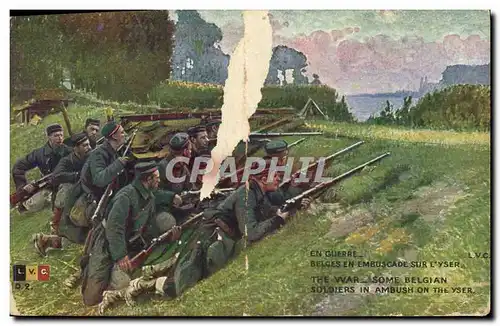 Cartes postales En guerre Belges en embuscade sur l&#39Yser Militaria