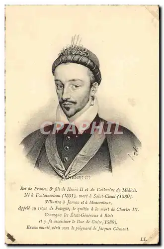 Cartes postales Roi De France Henri III