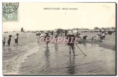 Cartes postales Berck Plage Maree Montante