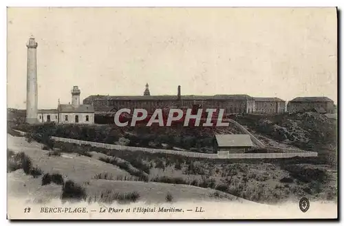 Ansichtskarte AK Berck Plage Le Phare Et I Hopital Maritime