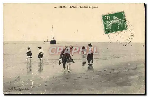 Ansichtskarte AK Berck Plage Le Bain De Pieds