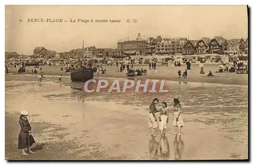 Cartes postales Berck Plage La Plage A Maree Basse