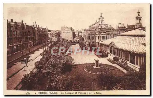 Cartes postales Berck Plage Le Kursaal Et L'Avenue De La Gare