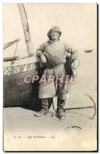 Cartes postales Type De Pecbeur Peche