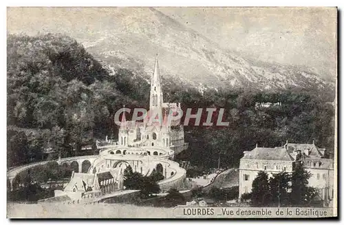 Cartes postales Lourdes Vue D&#39ensemble De La Basilique