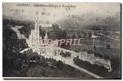 Cartes postales Lourdes Vue D&#39ensemble De La Basilique