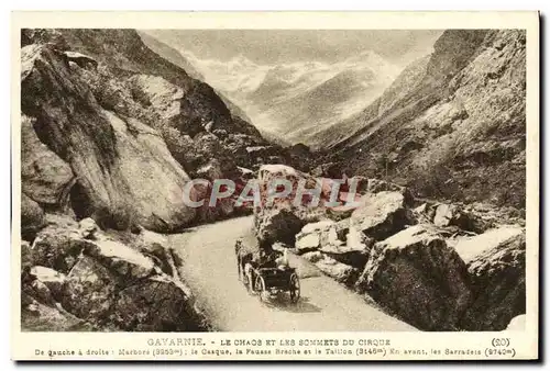 VINTAGE POSTCARD Gavarnie Cheos And Summits Of the Circus