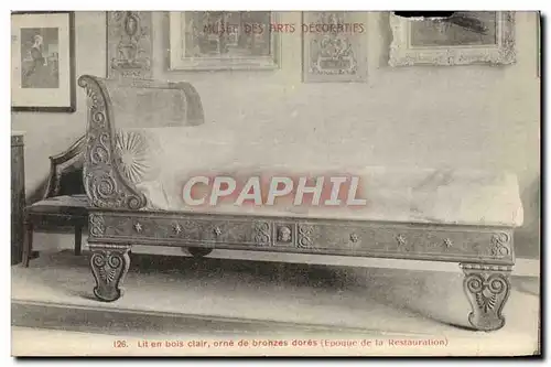 Cartes postales Musee Des Arts Decoratifs Lit En Bois cleir Restauration