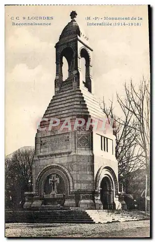 Ansichtskarte AK Lourdes Monument De La Reconnaissance interalliee