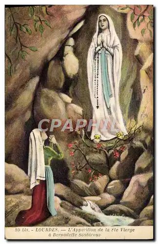 Ansichtskarte AK Lourdes L&#39Apparilion De La Ste Vierge A Bernadelle Soubirous