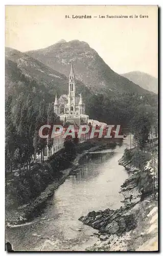 Cartes postales Lourdes Les Sanctuaires Et Le Gave