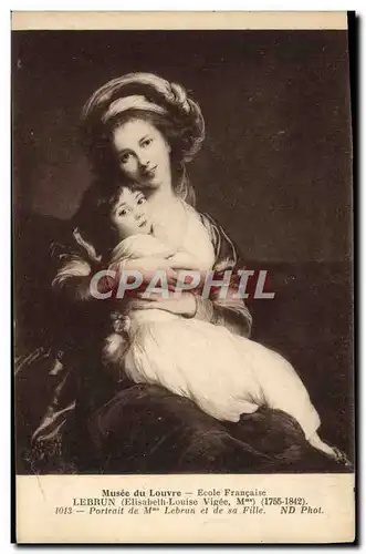 Ansichtskarte AK Musee du Louvre Lebrun Portrait de Mme Lebrun et de sa fille