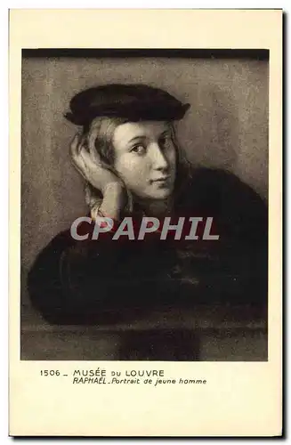 Ansichtskarte AK Musee du Louvre Paris Raphael Portrait de jeune homme