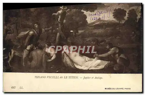 Cartes postales Musee du Louvre Paris Tiziano Vecelli dit le Titien Jupiter et Antiope