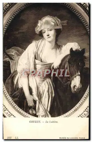 Cartes postales Musee du Louvre Paris Greuze La laitiere