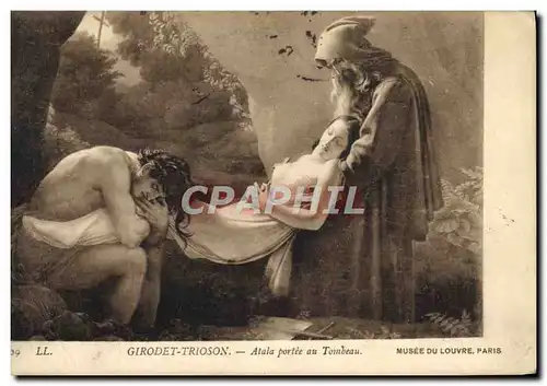 Cartes postales Musee du Louvre Paris Girodet Trioson Atala portee au tombeau