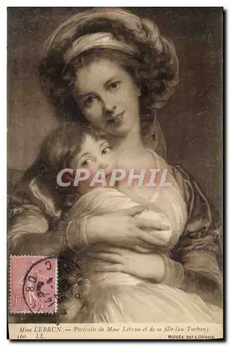Ansichtskarte AK Mme Lebrun Portraits de Mme Lebrun et de sa fille au Turban Musee du Louvre Paris