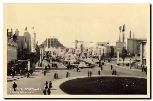 Cartes postales Allee du centenaire Exposition Brucelles 1935