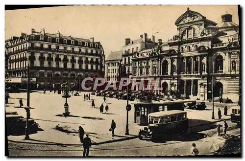 Ansichtskarte AK Angers La Place du Ralliement Le theatre Tramway