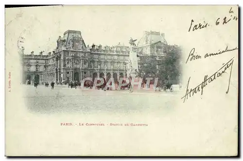 Ansichtskarte AK Paris Le Carrousel Statue De Gambetta