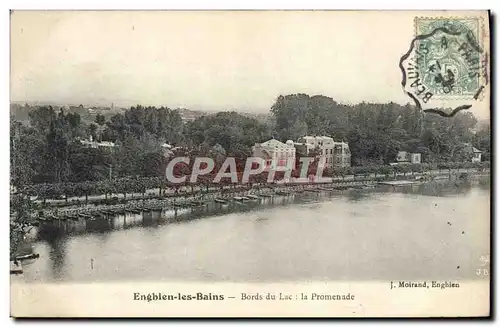 Cartes postales Enghien les Bains Bords du Lac la Promenade