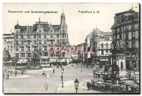 Cartes postales Frankfurt Rossmarkt Und Gutenbergdenkmal