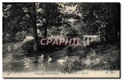 Cartes postales Chalons Sur Marne Le Canal et le Siphon