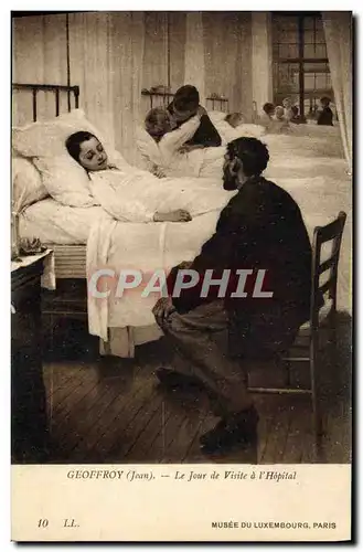 Ansichtskarte AK Geoffroy Le Jour de Visite a L&#39Hopital Paris Musee du Luxembourg