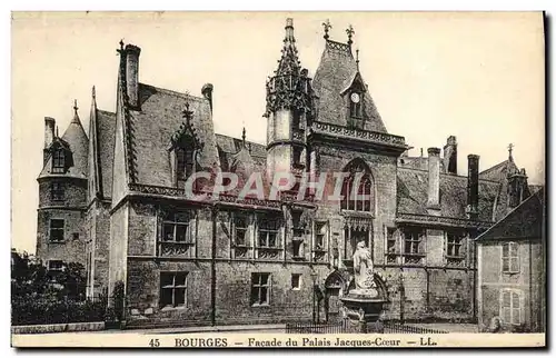 Cartes postales Bourges Facade du Palais Jacques Coeur