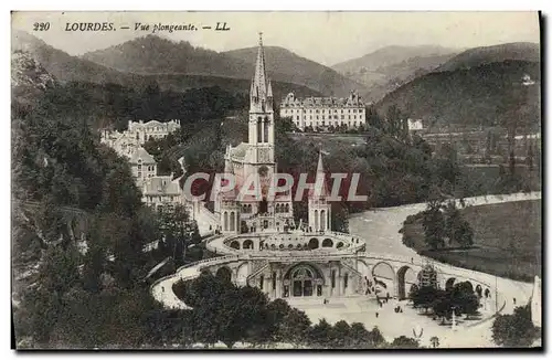 Cartes postales Lourdes Vue Plongeante