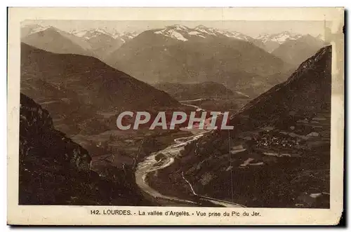 Cartes postales Lourdes La Vallee d&#39Argeles Vue Prise du Pic du Jer