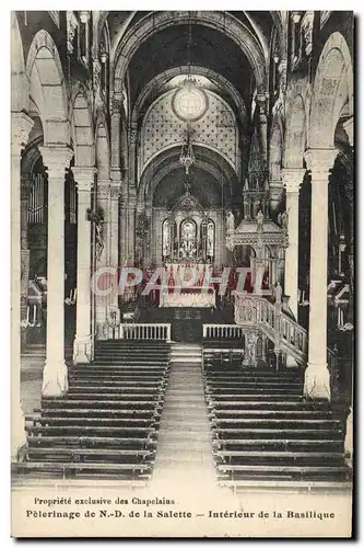 Cartes postales Pelerinage de Notre Dame de la Salette Interieur de la Basilique