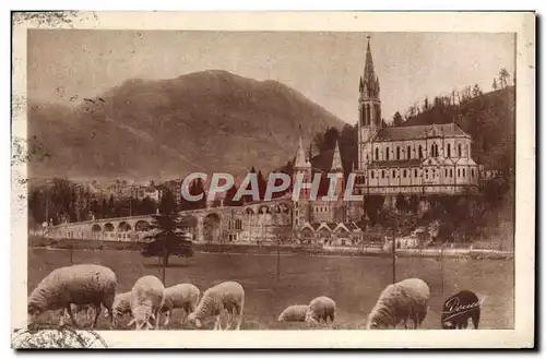 Cartes postales Lourdes La basilique et le Pic du Jer