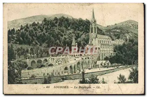 Cartes postales Lourdes La Basilique