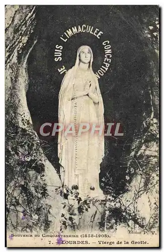 Cartes postales Lourdes Vierge de La Grotte