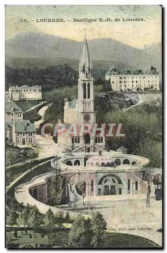 Cartes postales Lourdes Basilique Notre Dame