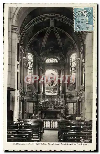 Ansichtskarte AK Boulogne Sur Mer Interieur de la cathedrale Autel de ND de Boulogne